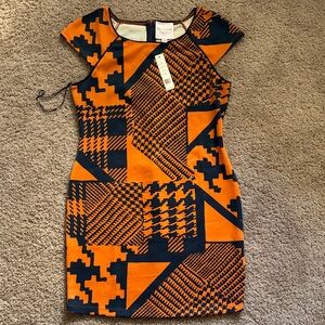 Romeo & Juliet Couture Orange and Black Mini Dress